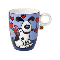 KÜNSTLERTASSE Ed Heck - Love Dog, Fine Bone China - Multicolor, Keramik (0.4L) - Goebel