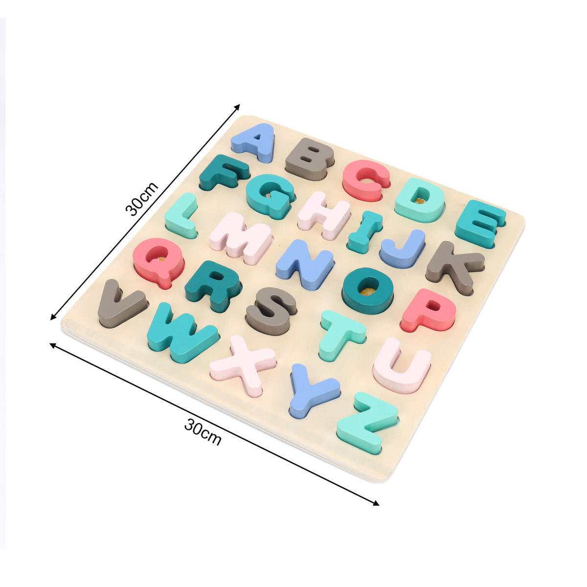 HOLZSPIELZEUG Buchstaben - Multicolor, Holz (30/30cm)