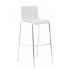 BARHOCKER Kunststoff Weiß - Chromfarben/Weiß, Kunststoff/Metall (43/100/48cm) - CLP