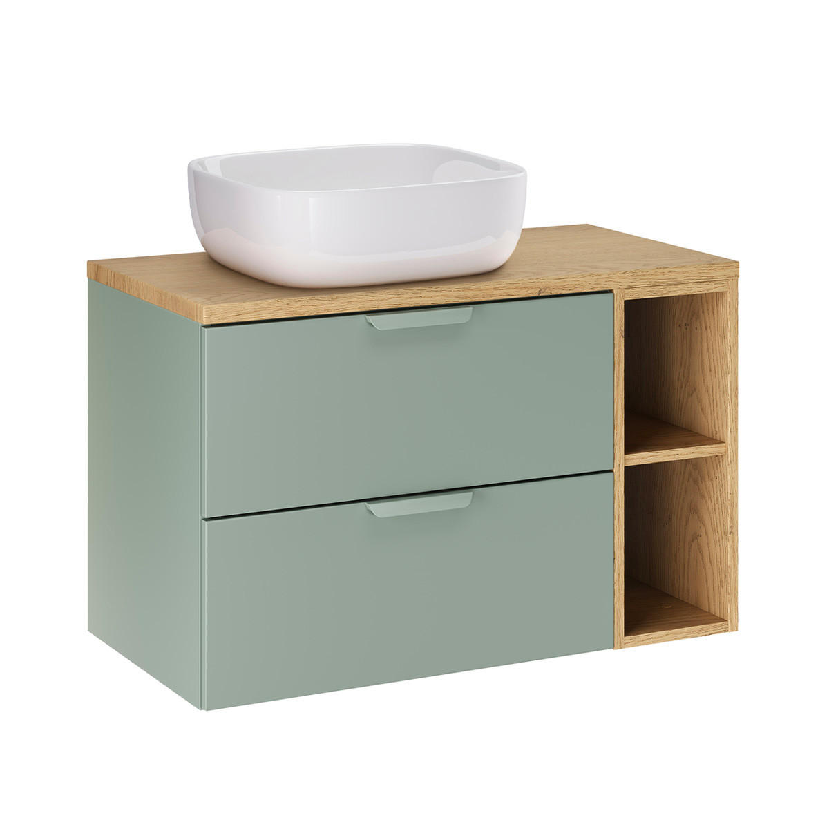 WASCHTISCH 80.6cm Oria Grün - Grün, Holzwerkstoff (80.6/50/46.5cm) - Petits-meubles