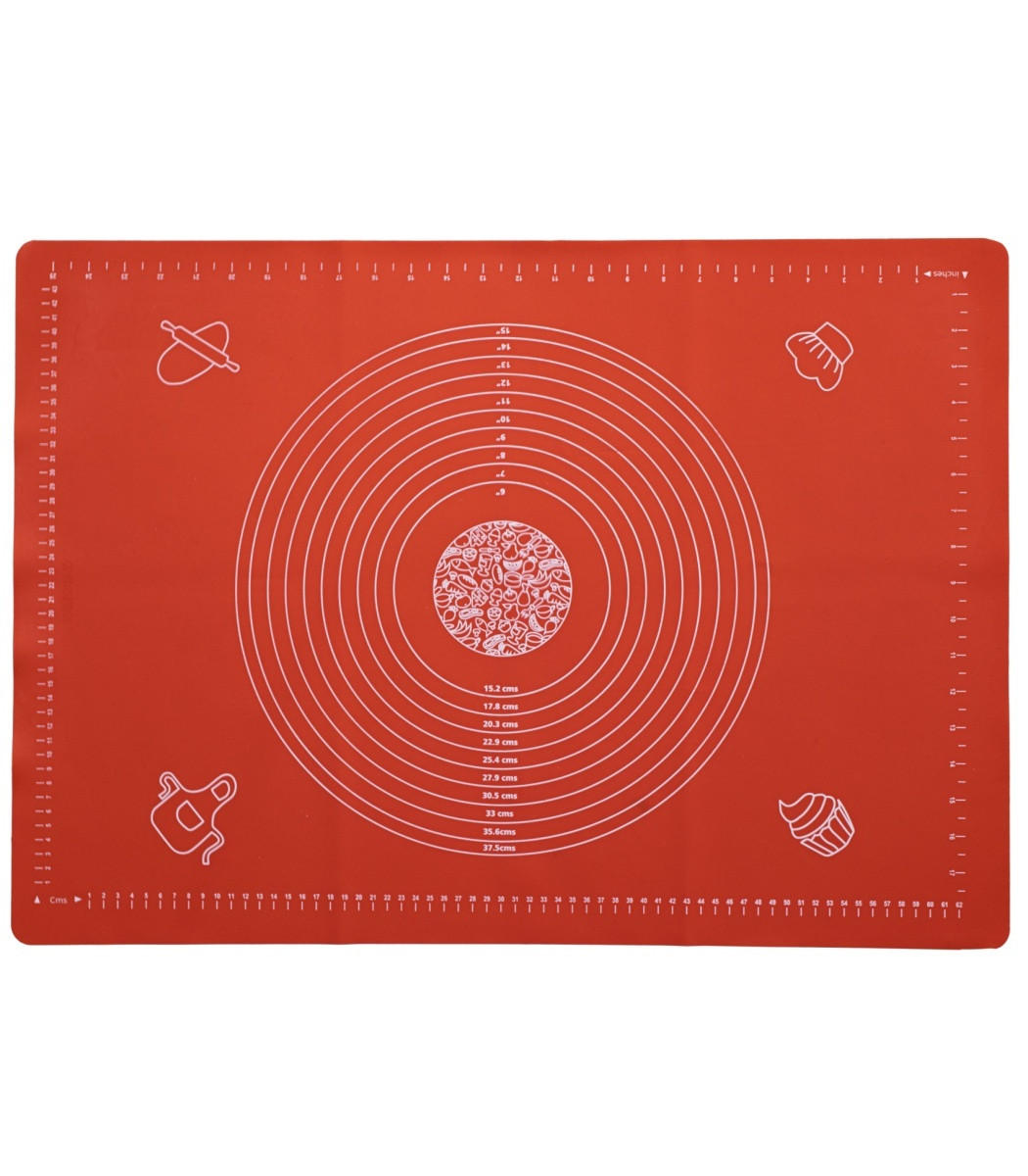 BACKMATTE - Silikon - 70 x 50 cm - Rot, Kunststoff (50/70cm)