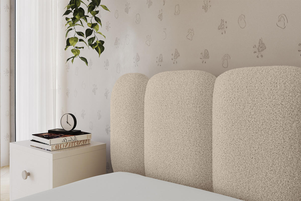 EINZELLBETT Jugendbett mit Bettkasten und Matratze H3/H4, Rechts - AVRY 80x200 Dunkelbeige - Taupe, Holzwerkstoff/Textil (80/200cm) - ALTDECOR