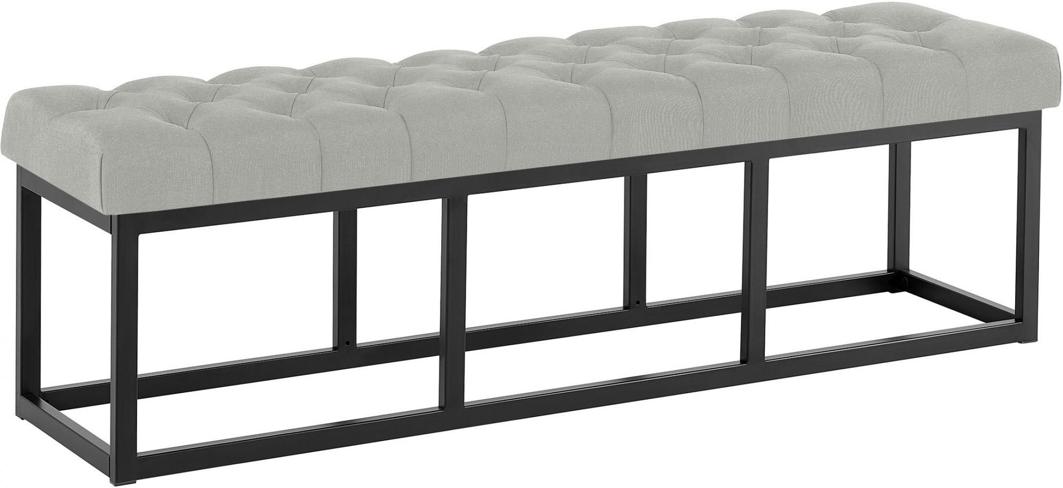 SITZBANK 150/38 cm Stoff Grau - Schwarz/Grau, Textil/Metall (150/46/38cm) - CLP