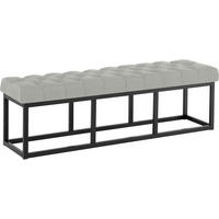 SITZBANK 150/38 cm Stoff Grau - Schwarz/Grau, Textil/Metall (150/46/38cm) - CLP