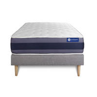 BETT Actimemo morpho Memory-Schaum 80 x 190 cm h1 - Kit Bettgestell Grau - Beige/Grau, Karton/Holz (80/190cm) - ACTISOM