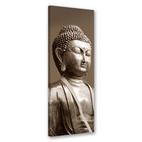 WANDBILD orientalische buddha statue - Braun, Textil (30/90cm) - Feeby