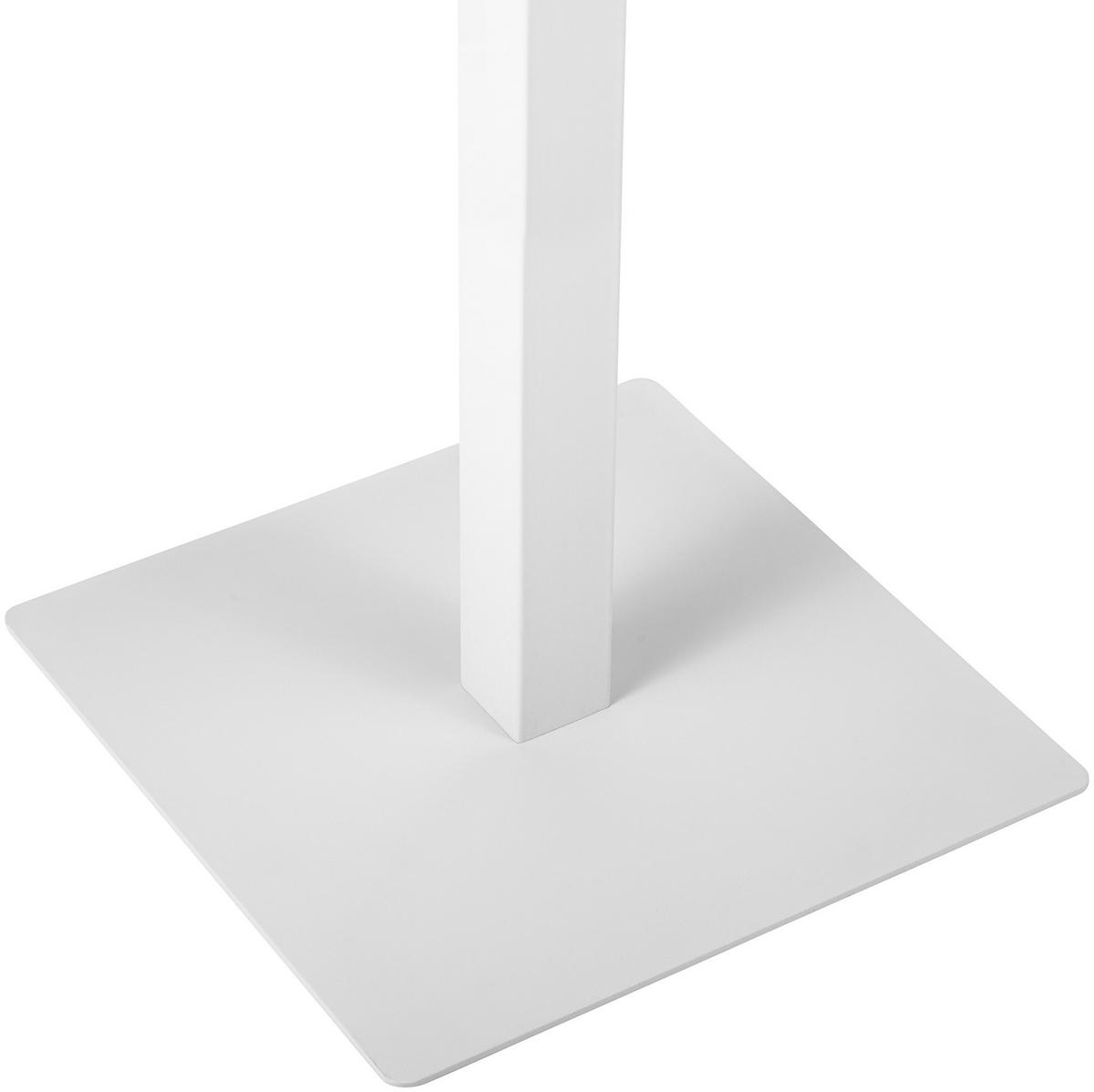 STEHTISCH eckig 60/60/110 cm Holz Weiß/Weiß - Weiß, Holz/Metall (60/60/110cm) - CLP