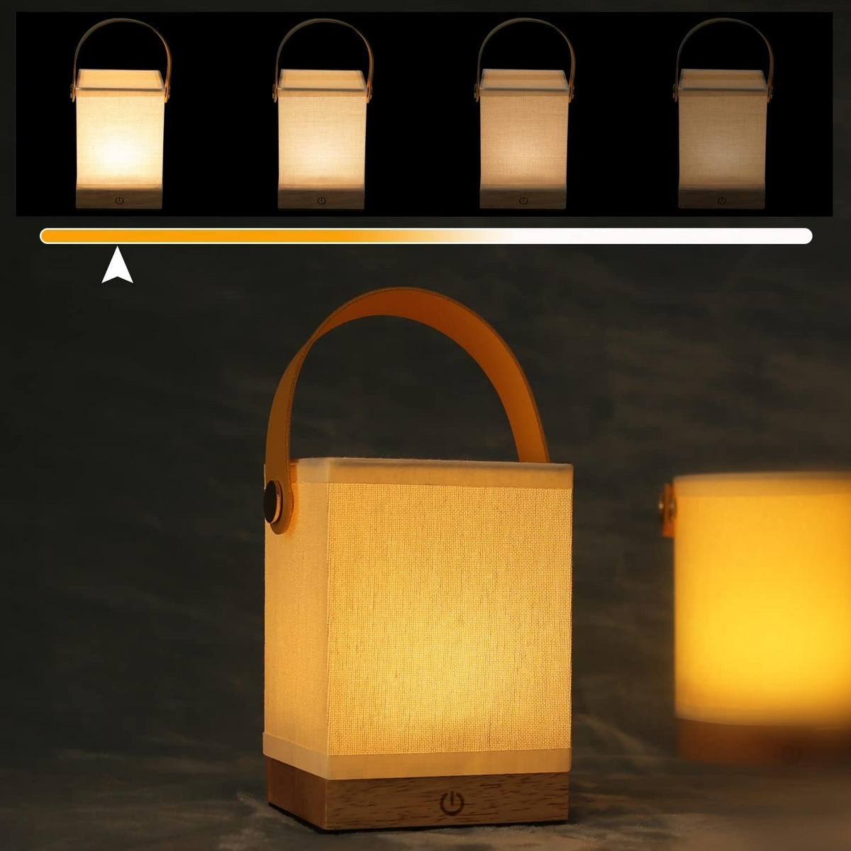 LED-TISCHLEUCHTE Handtasche 10/10/14.5 cm - Weiß, Holz (10/10/14.5cm) - Nettlife