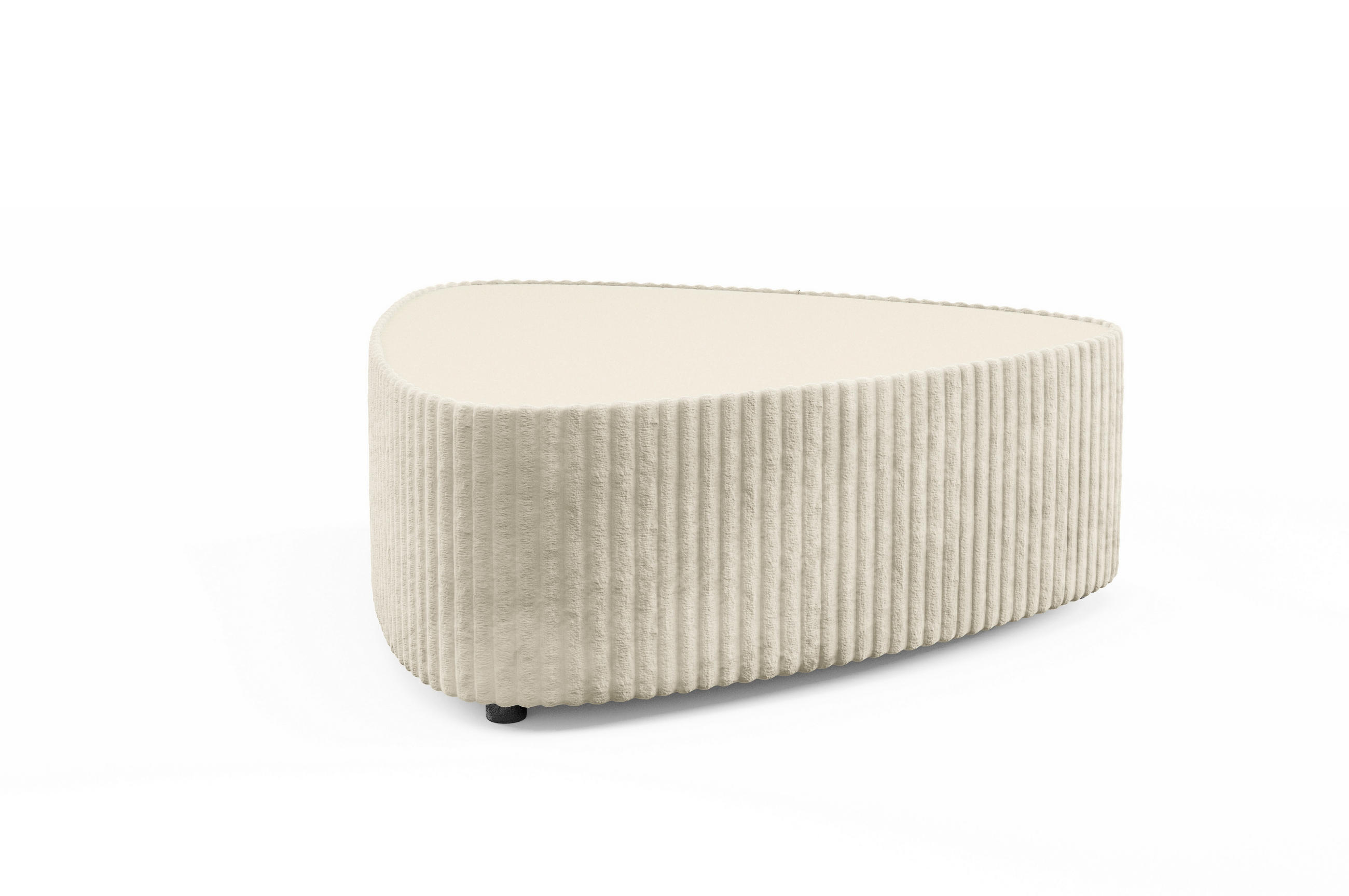 COUCHTISCH LINEO 89 cm Wohnzimmertisch gepolstert Beige - Beige, Holzwerkstoff/Textil (96/89/42cm) - MASSENO