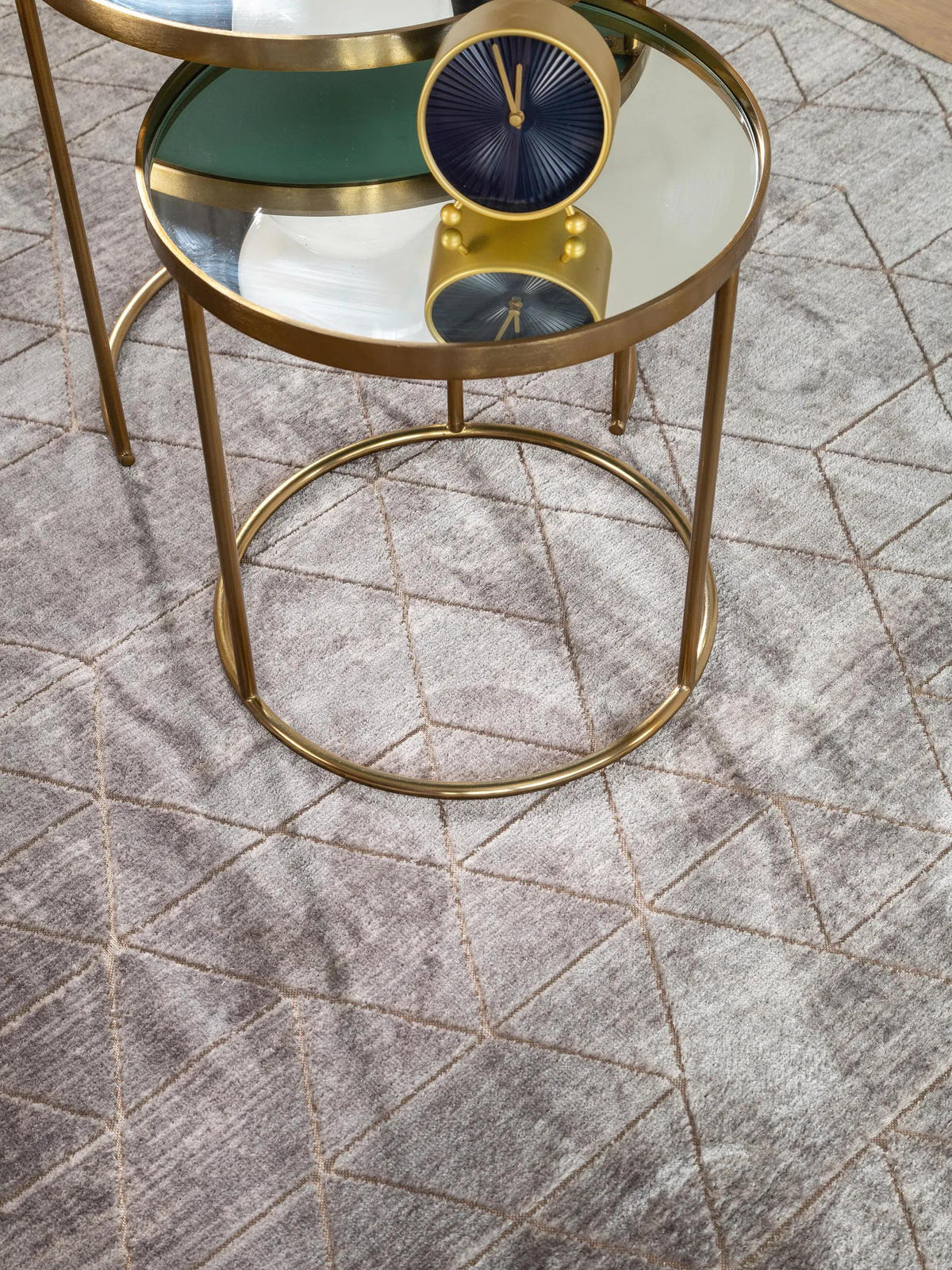 TEPPICH Daisy Grau 100x150 cm - Grau, Kunststoff/Textil (100/150cm) - benuta