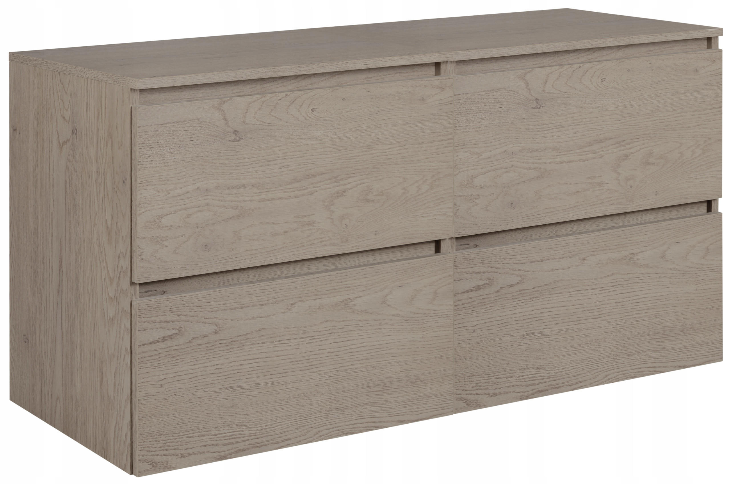 WASCHBECKUNTERSCHRANK SIMPLE 120cm mit Arbeitsplatte Dunkel Eiche - Wildeiche, Holz (120/62/46cm) - Rodan