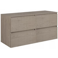 WASCHBECKUNTERSCHRANK SIMPLE 120cm mit Arbeitsplatte Dunkel Eiche - Wildeiche, Holz (120/62/46cm) - Rodan