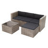 LOUNGEGARNITUR Punta Cana inkl. Abdeckung 3-tlg. - Grau, Kunststoff - Juskys
