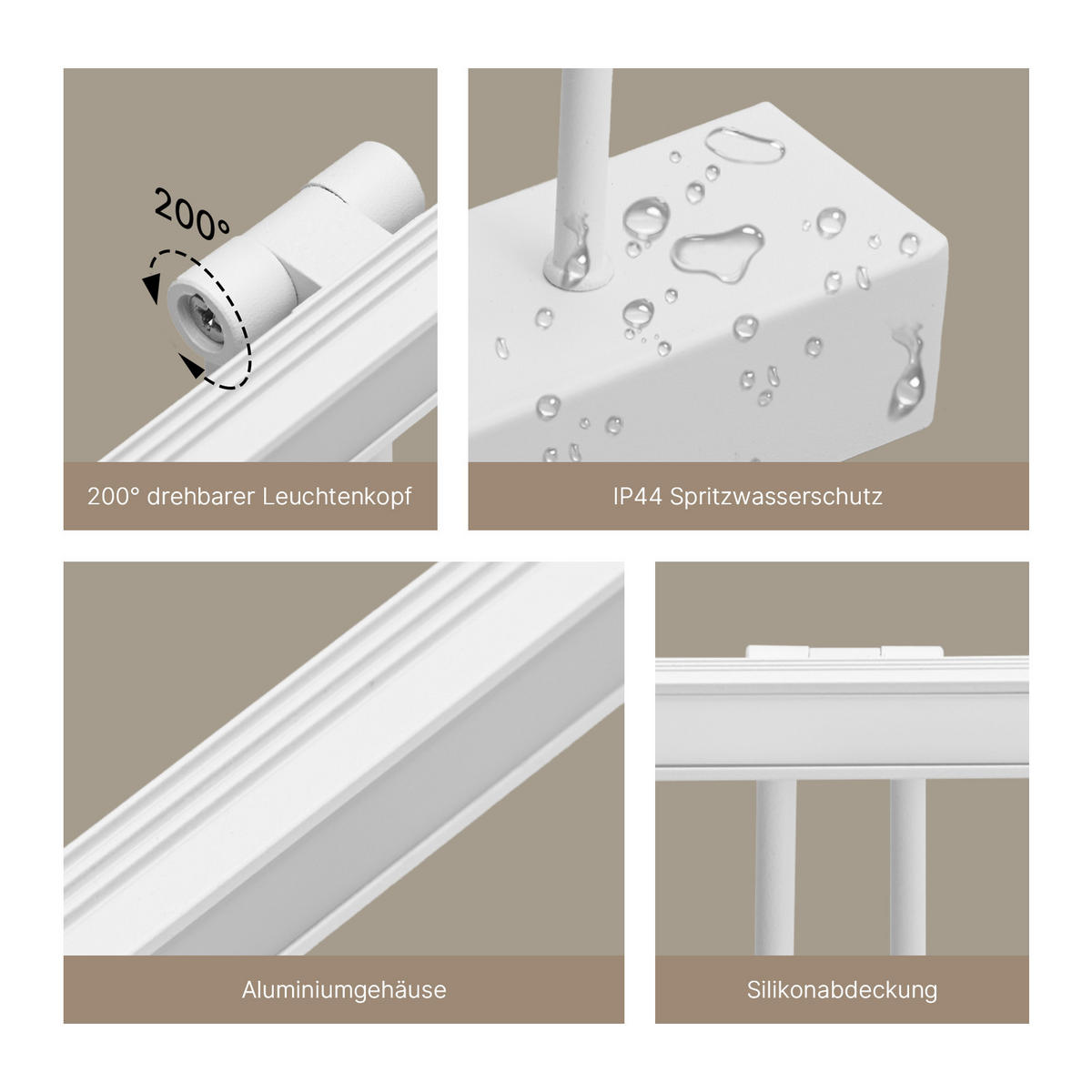 SPIEGELLEUCHTE LED Weiß 4200K 40,4/17,1/4 cm - Weiß, Kunststoff (17/40/4cm) - EMKE