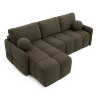 ECKSOFA Taupe MONO Mit Schlaffunktion Und Dekokissen Links - Braun, Textil (220/145cm) - Sepro Meble