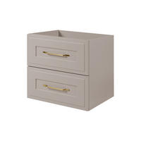 WASCHBECKENUNTERSCHRANK im klassischen Stil, Kaschmir, 60 x 57 x 46 cm - Beige/Goldfarben, Holzwerkstoff (60/57/46cm) - 3XE LIVING