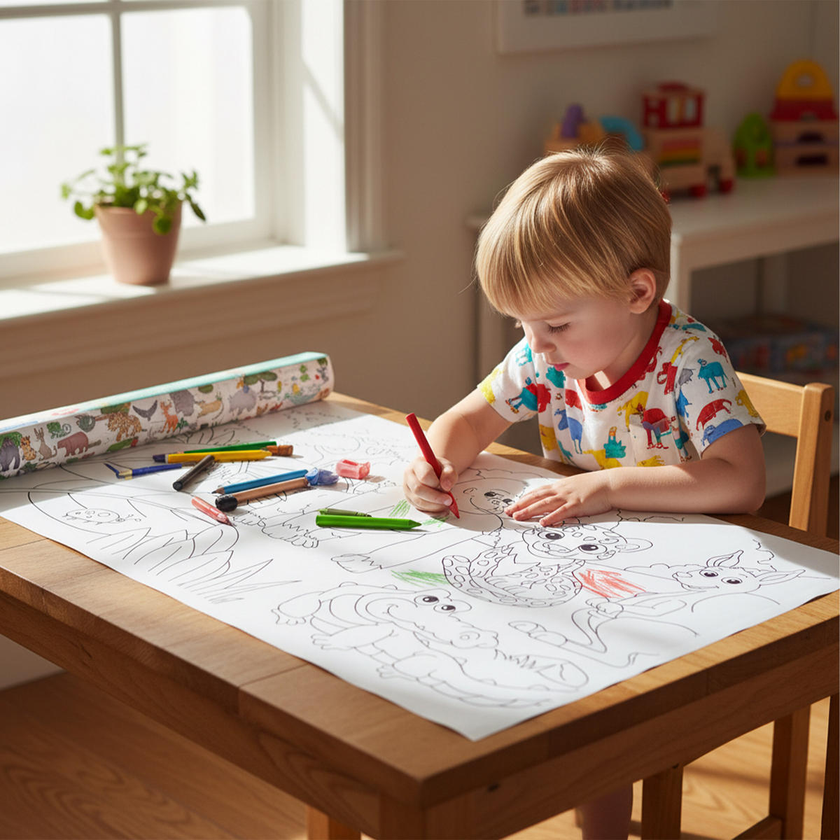 2XAUSMALTISCHDECKE - Multicolor, Papier (38/4/4cm) - Relaxdays