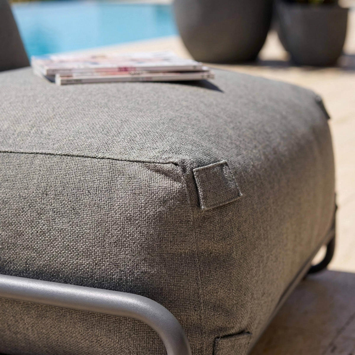 LOUNGESESSEL, Grau - Grau, Textil (97/77/97cm) - Oviala
