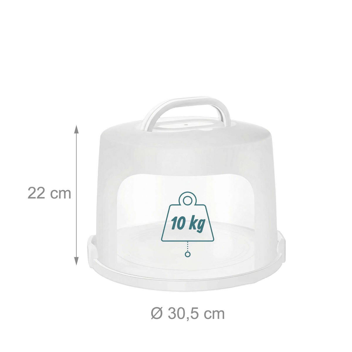 BOX na dorty - různobarevná, plast (30.5/22/30.5cm) - Relaxdays