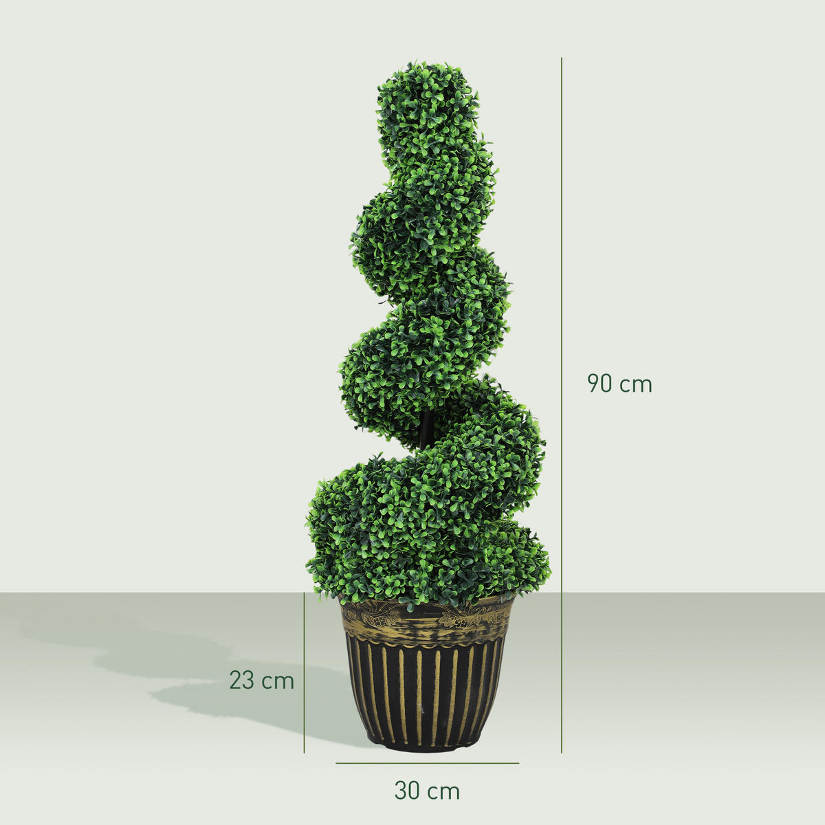 KÜNSTLICHE Pflanzen Grün 30.0/30.0/90.0cm - Grün, Kunststoff (90cm)
