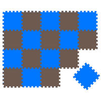 SPIELMATTE ab Null - 180/90/1 cm Puzzlematte Blau - Multicolor, Kunststoff (30/30cm) - Littletom