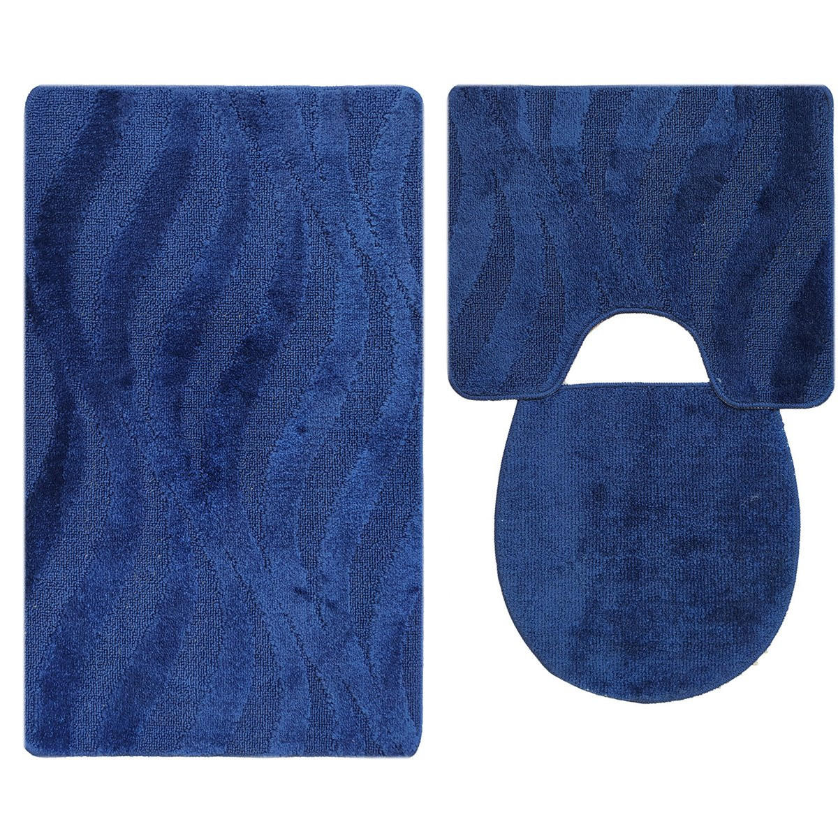 BADEMATTE Set 3 tlg BLAU - Blau, Textil (60/100cm) - ROLFNERS