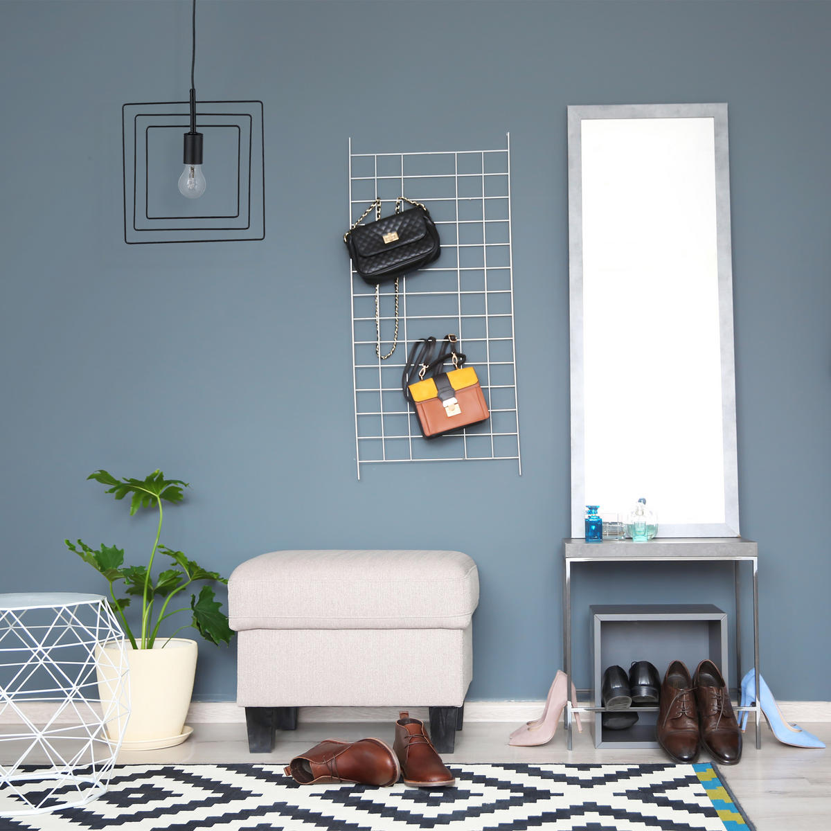 HÄNGELAMPE - Schwarz, Metall (25/30/131cm) - Relaxdays