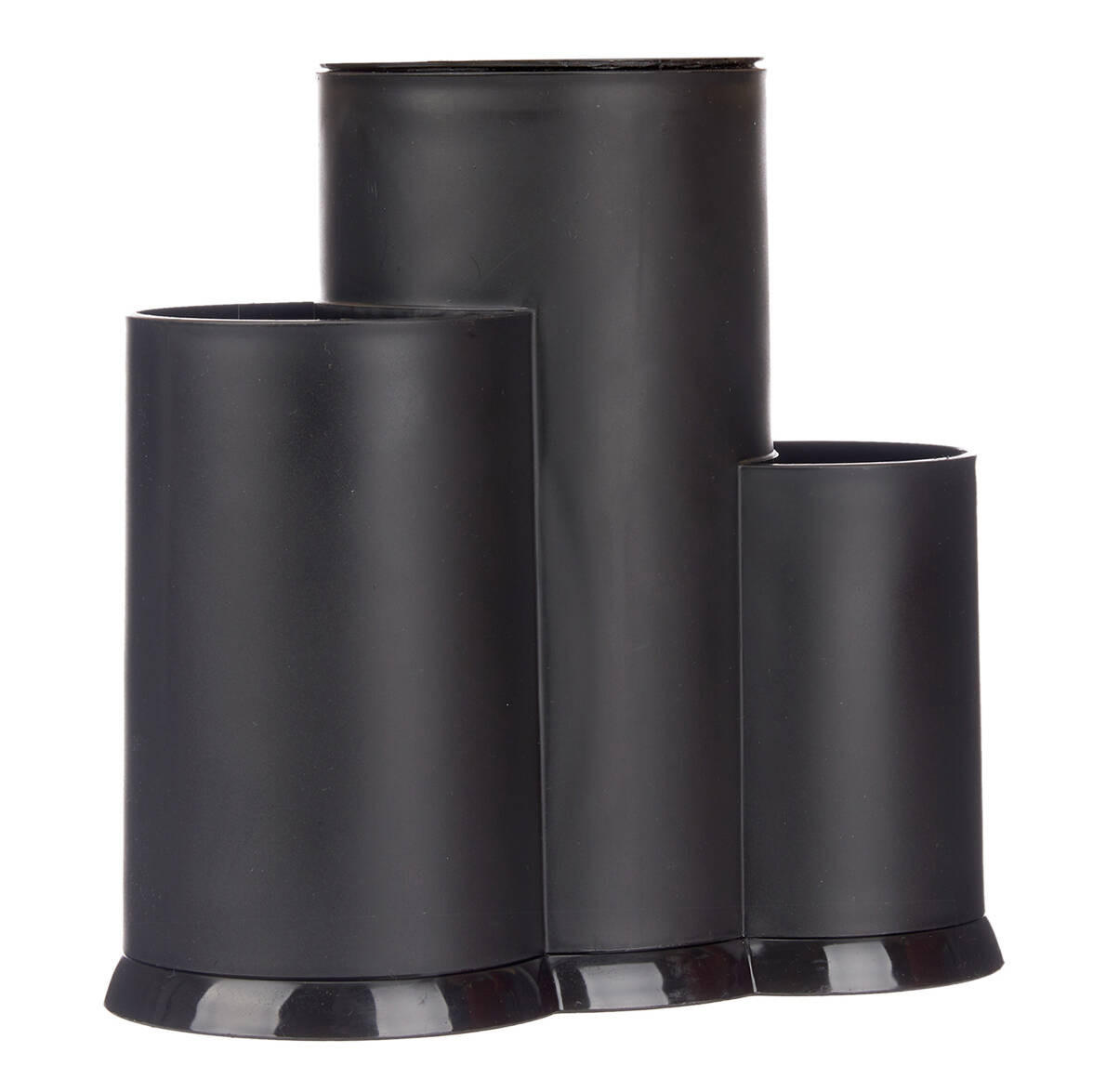 MESSERBLOCK Kunststoff 12,5/23/22 cm - Schwarz, Kunststoff (23/22/12.5cm) - Kinvara