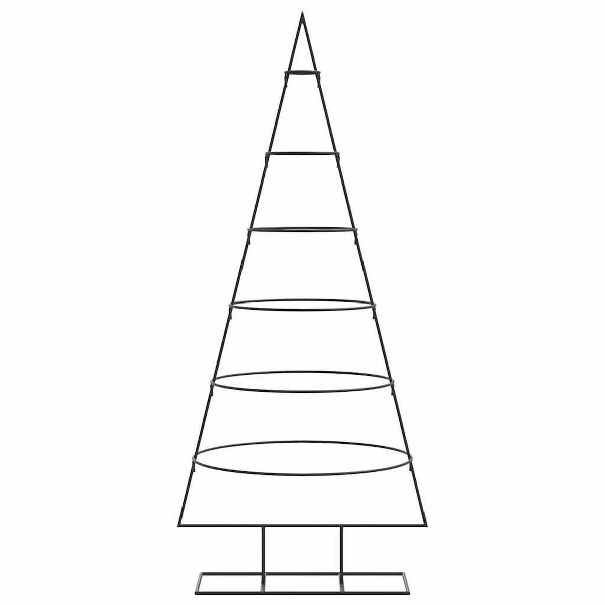 WEIHNACHTSBAUM Metall 65/60/150 Cm Schwarz Stahl - Schwarz, Metall (150cm) - vidaXL