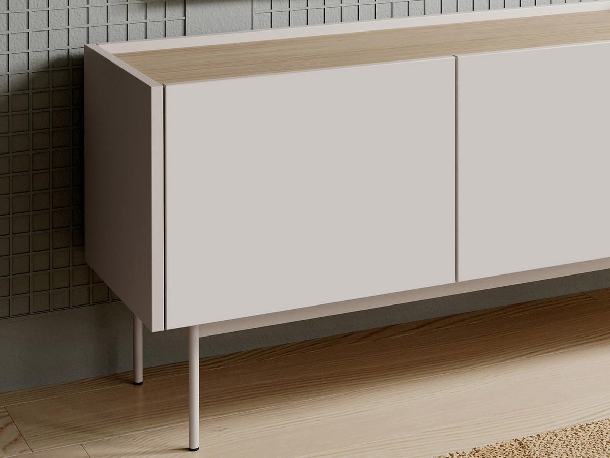 TV-ELEMENT Color RTV144 - Creme, Holzwerkstoff/Metall (144/55/37cm) - MIRJAN24