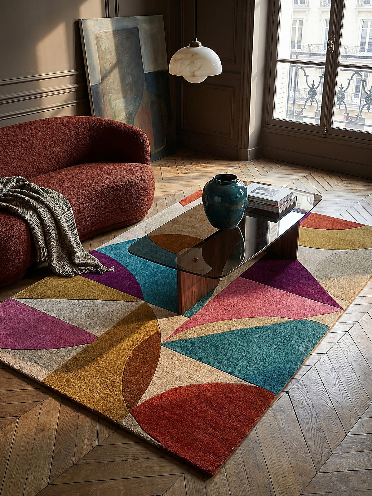 WOLLTEPPICH AIRE, abstrakt, Bunt, 160 x 230 cm - Multicolor, Textil (230/160cm) - KADIMA DESIGN