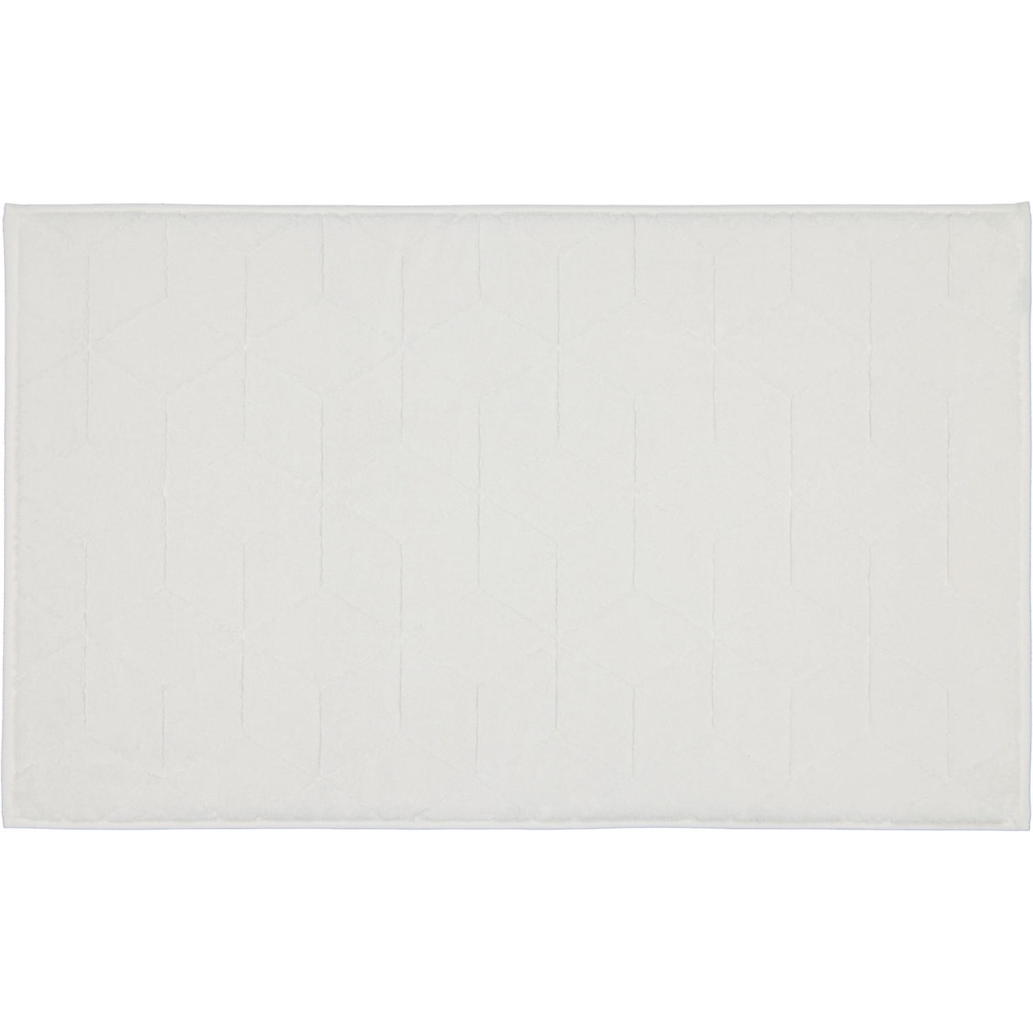 BADEMATTEN COORDINATES CARRÉ 2553 BRILLIANT WHITE - 600 - Weiß, Textil (50/80cm) - Zöllner