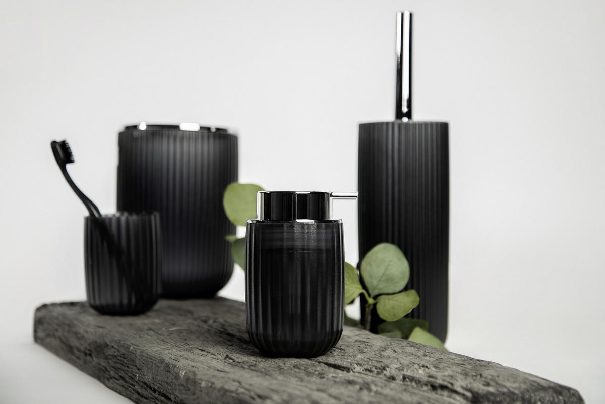 FLÜSSIGSEIFENSPENDER Agropoli 9/7,5/12,5 cm - Anthrazit, Kunststoff (7.5/12.5/9cm) - Wenko