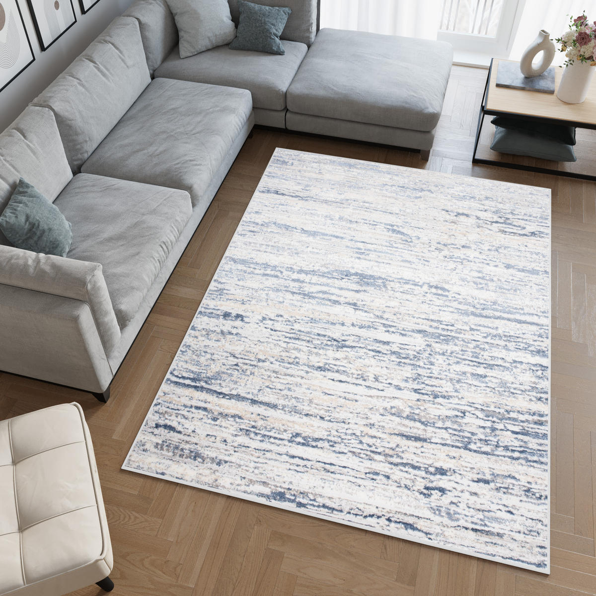TEPPICH SKY Hellgrau 300/400 cm - Hellgrau, Textil (300/400cm) - Tapiso