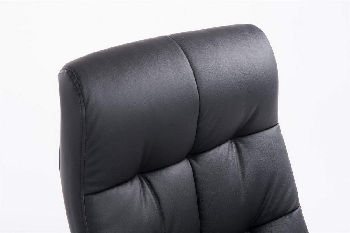 BÜROSTUHL Posan, Kunstleder Schwarz - Schwarz, Textil/Metall (63/126/71cm) - TPFLiving