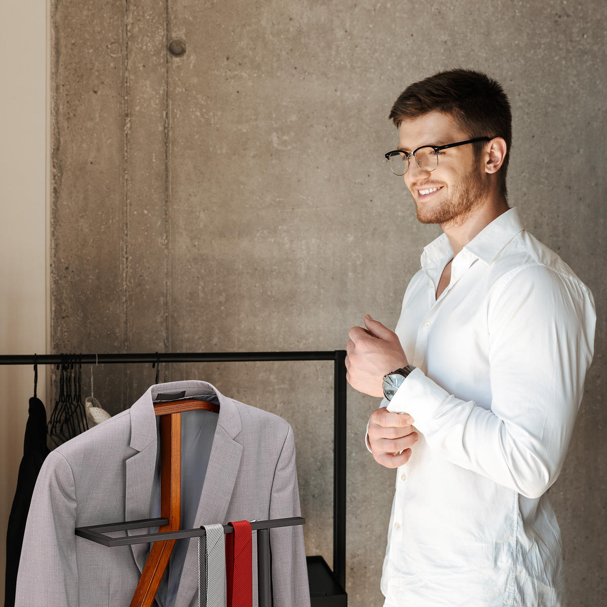 HERRENDIENER - Multicolor, Holzwerkstoff/Metall (45.5/106.5/20cm) - Relaxdays