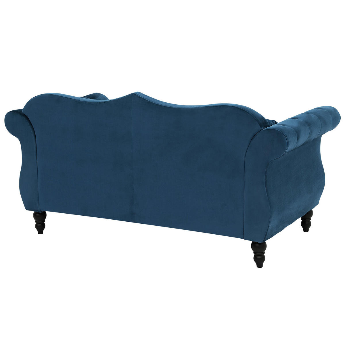 2-SITZER-SOFA Samtstoff Kobaltblau Skien - Hellblau, Textil (165/91/83cm) - Beliani