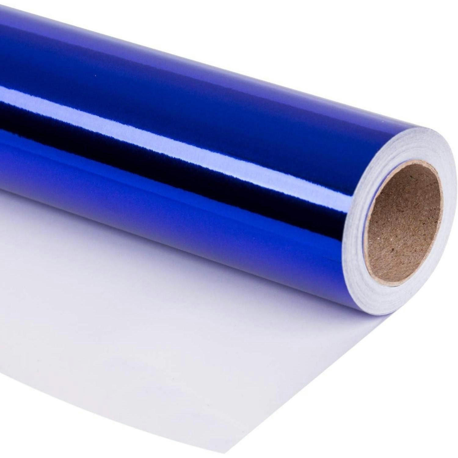 GESCHENKPAPIER Königsblau Metallic 76 cm x 10 m - Blau, Papier (5/76/5cm)