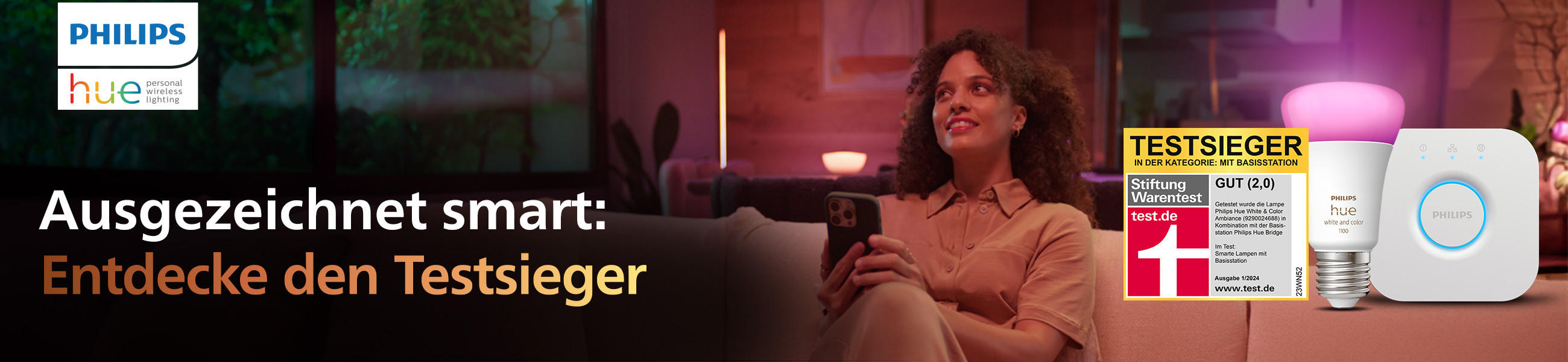 Philips Hue - ausgezeichnet smart: Entdecke den Testsieger