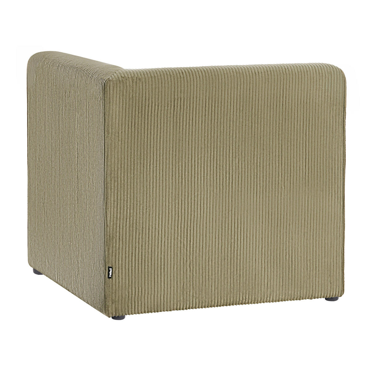 ECKMODUL Cord Grün rechtsseitig Lemvig - Grün, Textil (83/78/83cm) - Beliani