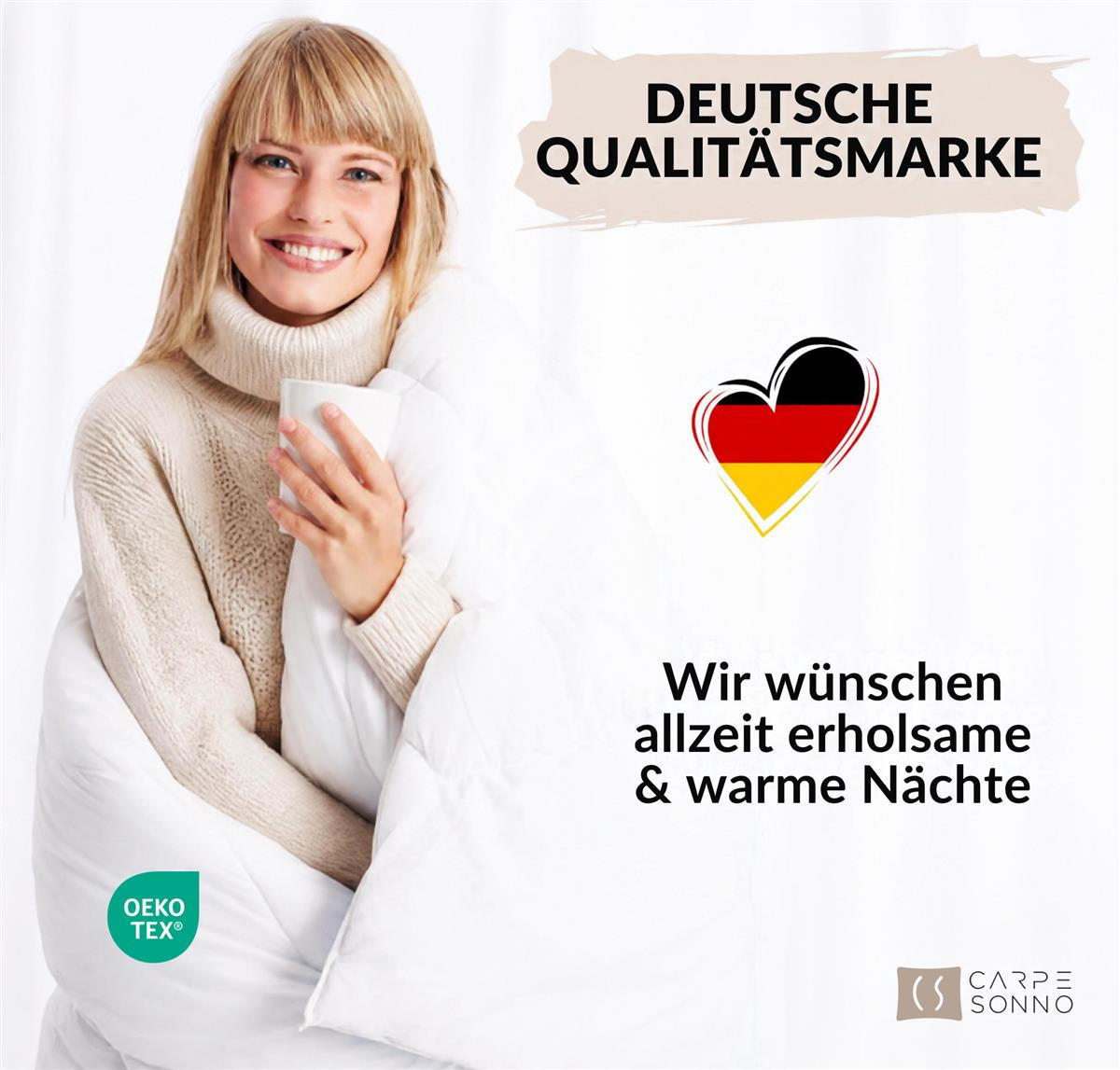BIBER-BETTWÄSCHE 155x220 - Kuschelig warmer Flanell Bettbezug aus 100% Baumwolle für Herbst & Winter - Muster kariert Beige - Beige, Textil (155/220cm) - Carpe Sonno