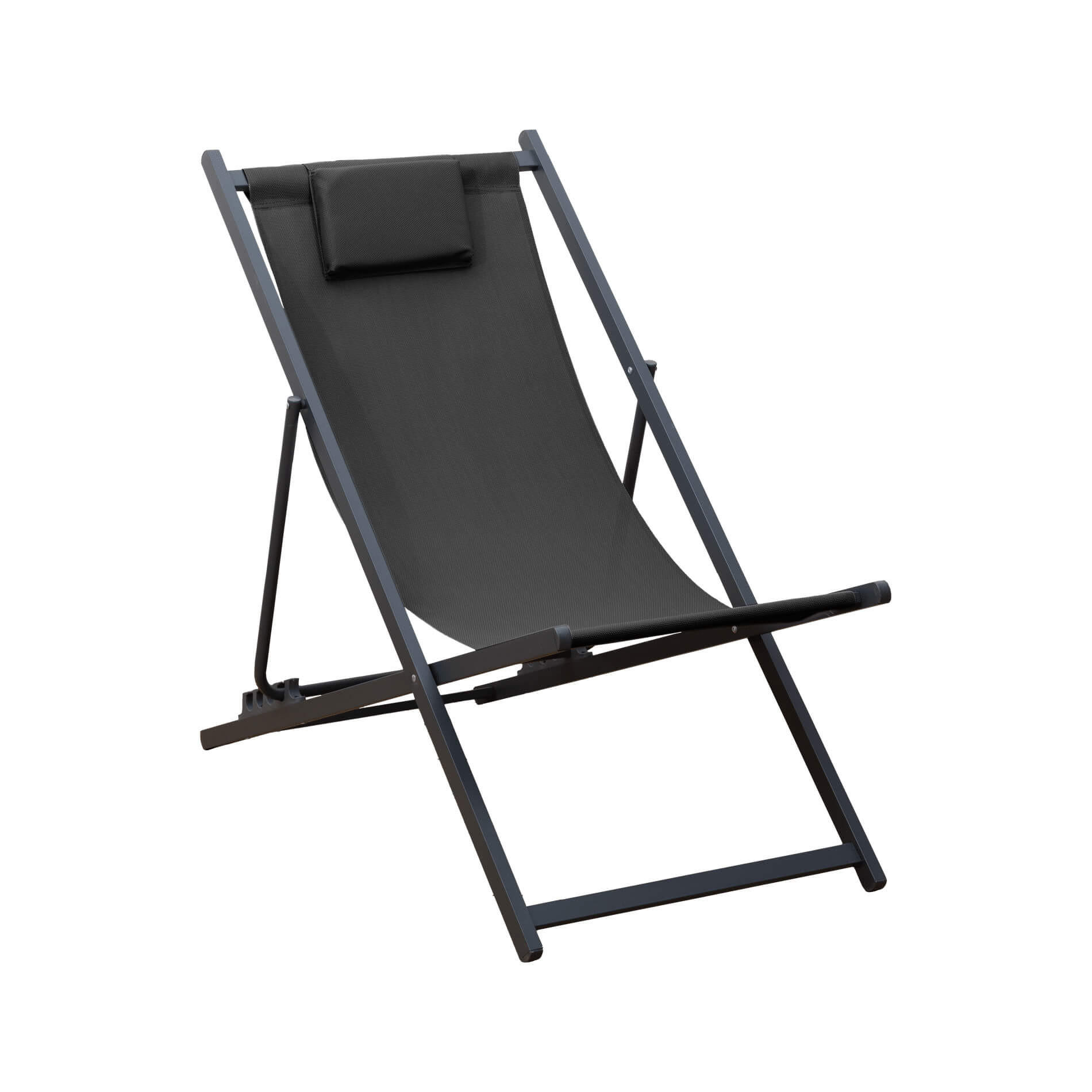 Mobili Rebecca Garten-Relaxsessel Grau 58x93x92 cm