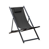 GARTEN-RELAXSESSEL Dunkelgrau 58/92/93 cm - Grau, Metall (58/93/92cm) - Mobili Rebecca