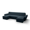 ECKSOFA REBIU2 Poso 05 mit Schlaffunktion - Dunkelblau, Textil (326/86/140cm) - Bedante