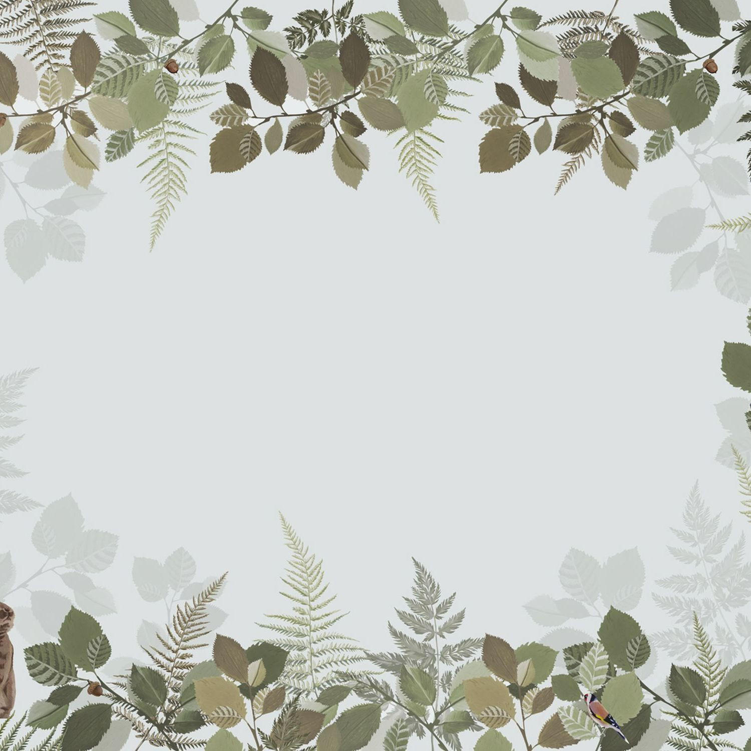 FOTOTAPETE Waldtiere 400 x 279 cm - Grün, Papier (400/279cm) - ESTAhome