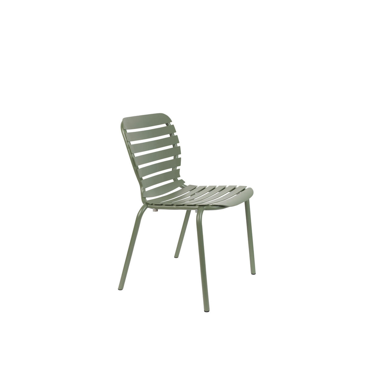 GARTENSET Vondel 4 Personen Esstisch/ 4 Stühle Grün - Grün, Metall - Zuiver