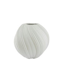 VASE Yatung Weiß Ø65/60 cm - Weiß, Stein (60cm) - Light & Living