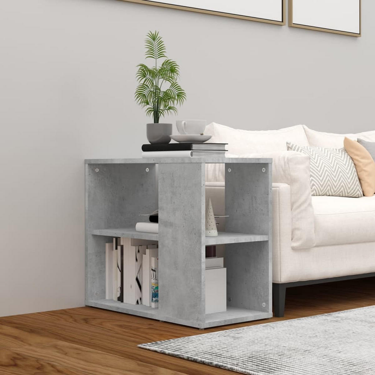 BEISTELLTISCH Betongrau 60x30x50 cm Holzwerkstoff - Grau, Holzwerkstoff (60/50/30cm) - furnicato
