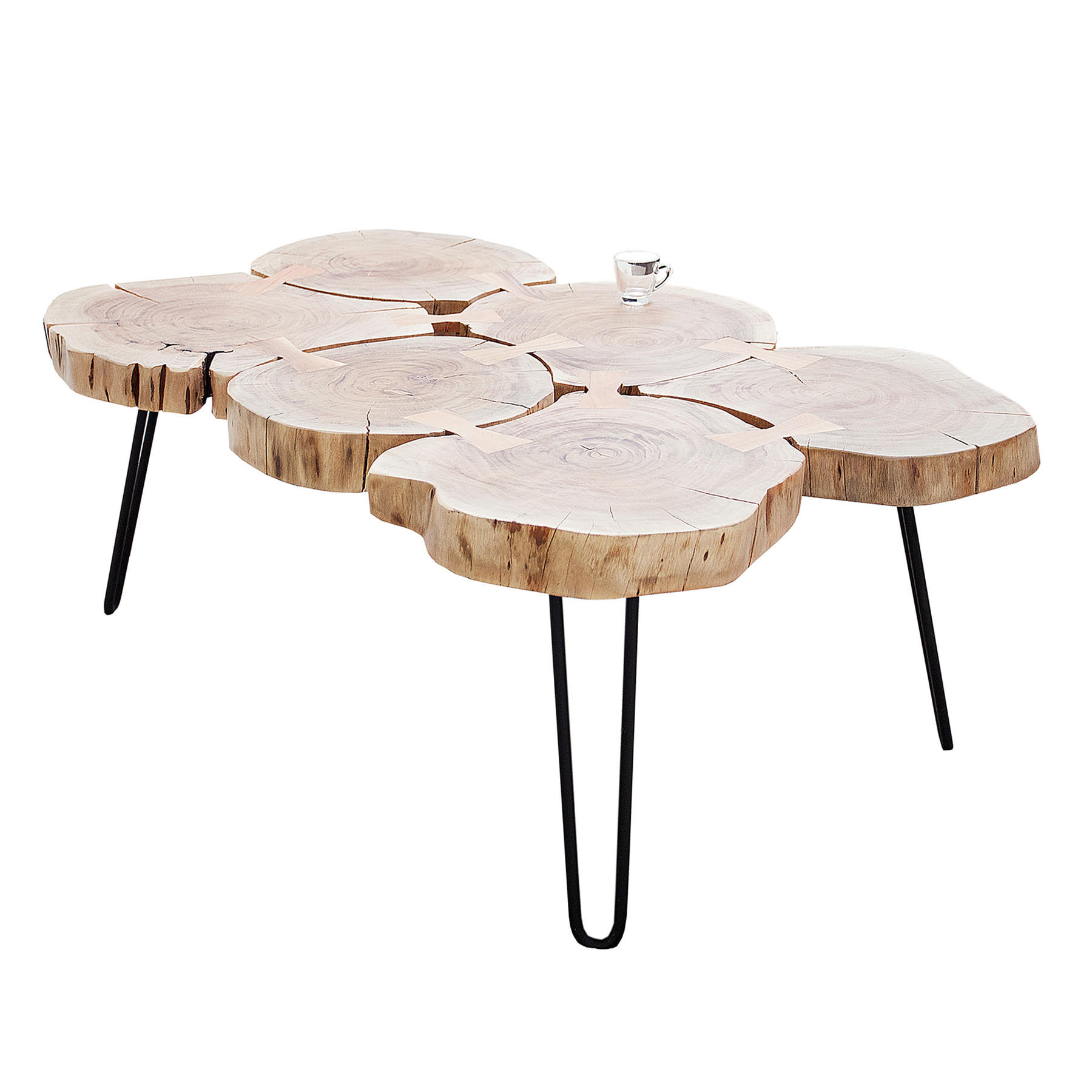 COUCHTISCH GOA Akazie rechteckig Natur|Schwarz 110cm - Schwarz/Braun, Holz (70/110/40cm) - riess-ambiente