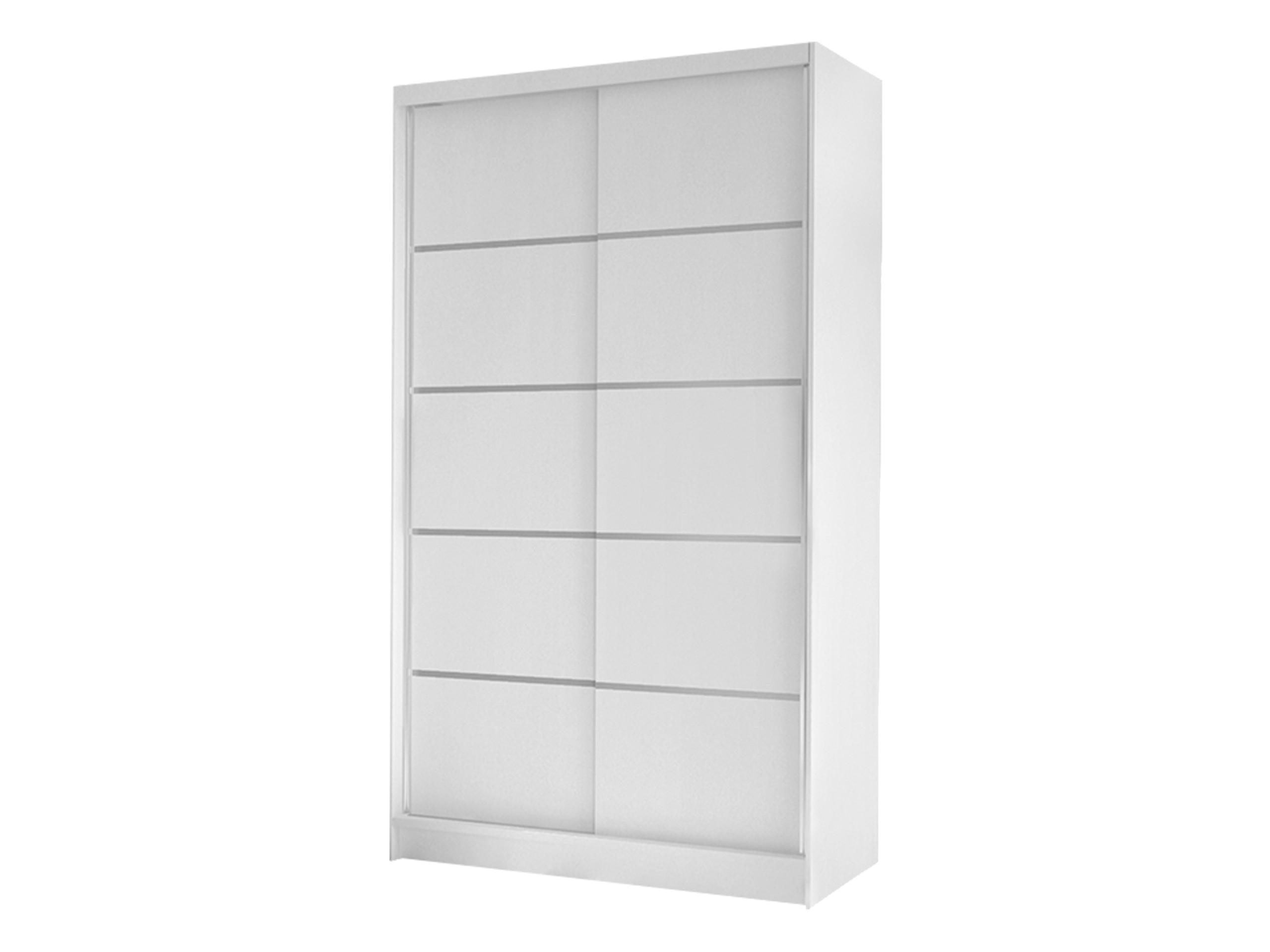 Mirjan24 Schwebetürenschrank Weiß 100x200x58 cm